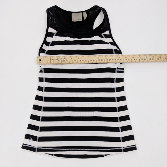 Athleta Stripe Chase Athletic Tank Top Black Womens XS Workout - Picture 6 of 8